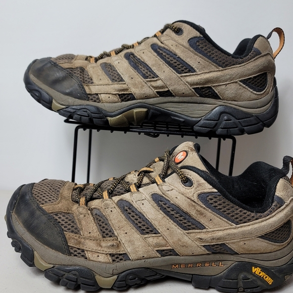 Merrell Walnut Moab 2 Ventilator Vibram Outdoor Trail Hiking Shoes Men'sSz 9.5 - Picture 3 of 12